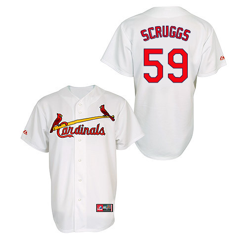 Xavier Scruggs #59 MLB Jersey-St Louis Cardinals Men's Authentic Home Jersey by Majestic Athletic Baseball Jersey